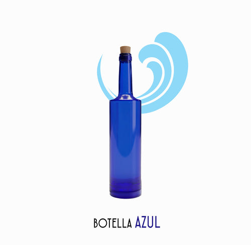 Botella de vidrio Azul 750 ml