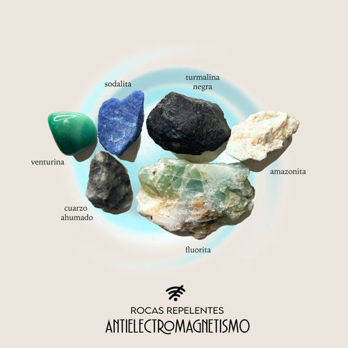 Kit de rocas repelentes de Electromagnetismo y radiaciones